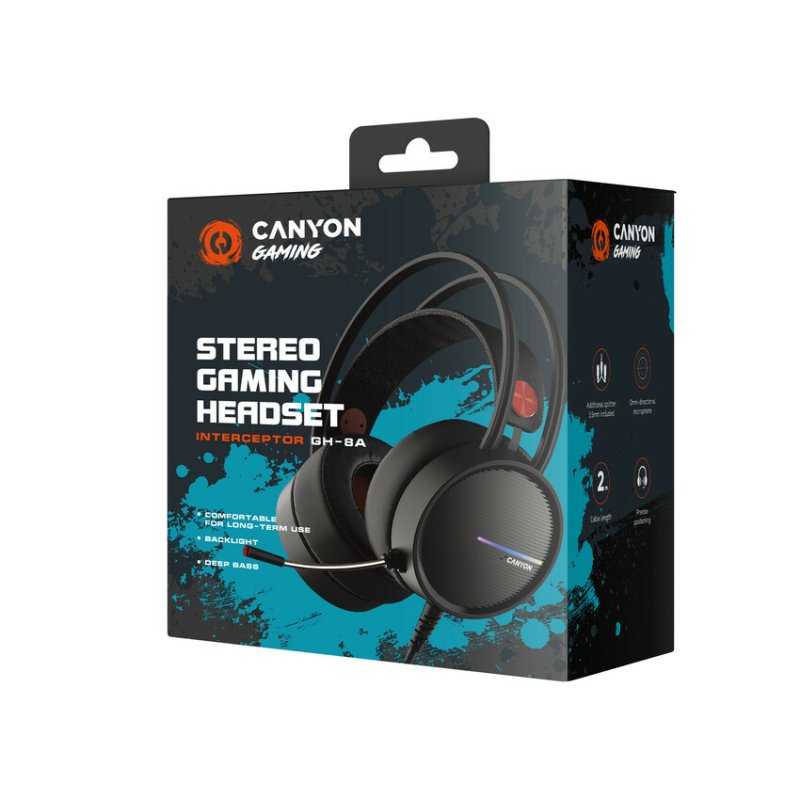 CANYON INTERCEPTOR GH-8A, Gaming headset 3.5mm black orange