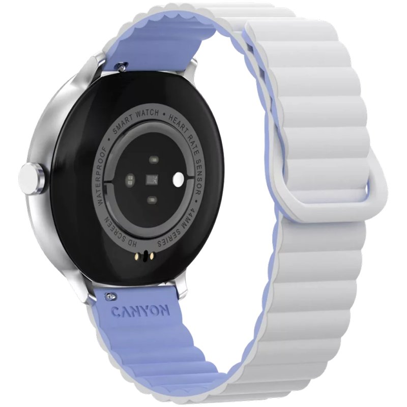 Canyon CNS-SW69WB smartwatche et montre de sport 3,3 cm (1.3") 44 mm Numérique 360 x 360 pixels Écran tactile Argent