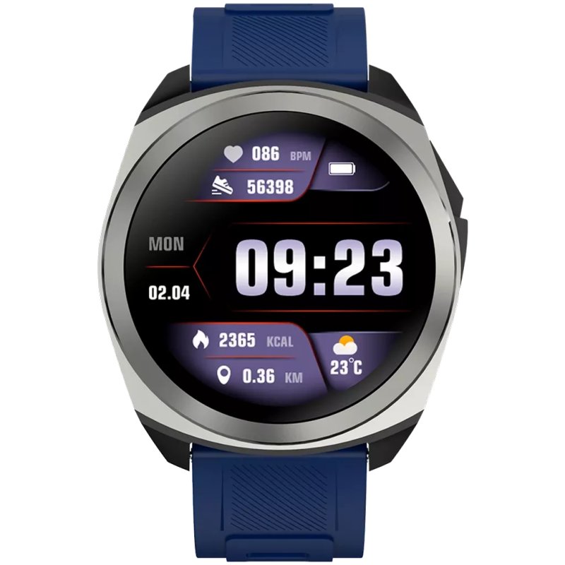 Canyon Maverick SW-83 3,35 cm (1.32") IPS Numérique 360 x 360 pixels Écran tactile Bleu GPS (satellite)