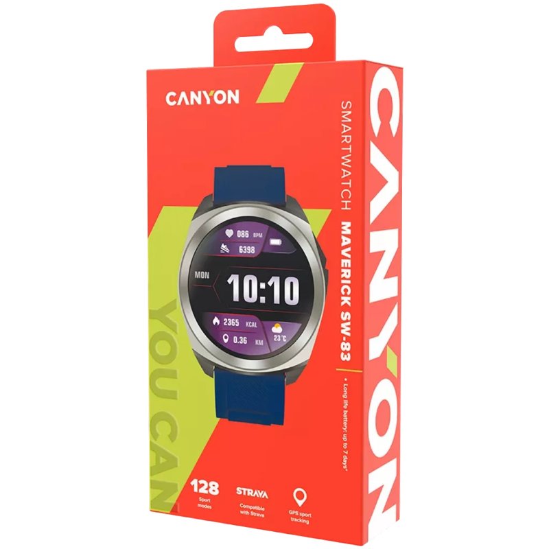 Canyon SW-83 - Maverick - smart watch - GPS - BT - color. LCD display 1.32 - waterproof. IP68 -