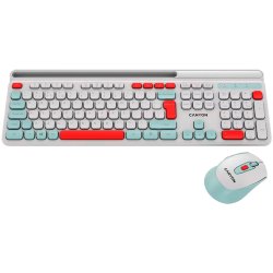 CANYON HSET-W5 EN Keyboard Mouse AAA AA Wireless White