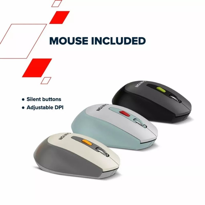 CANYON HSET-W5 EN Keyboard Mouse AAA AA Wireless White