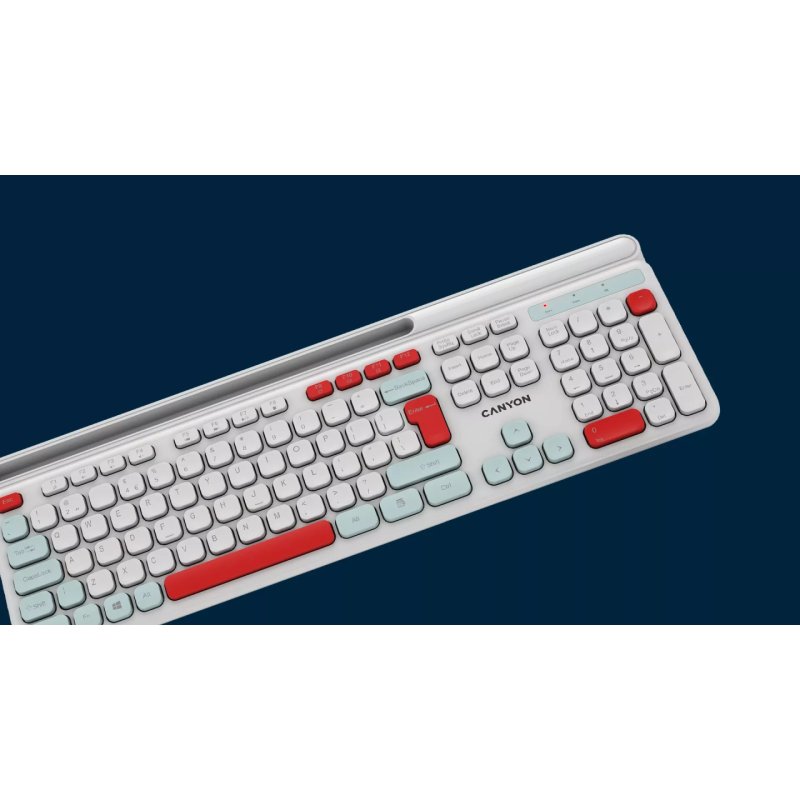 CANYON HSET-W5 EN Keyboard Mouse AAA AA Wireless White