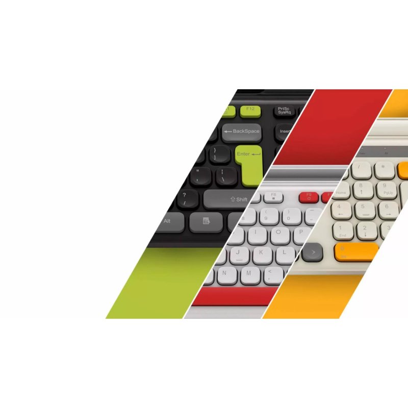 Canyon HSET-W5 clavier Souris incluse maison/bureau RF sans fil QWERTY Anglais américain Blanc