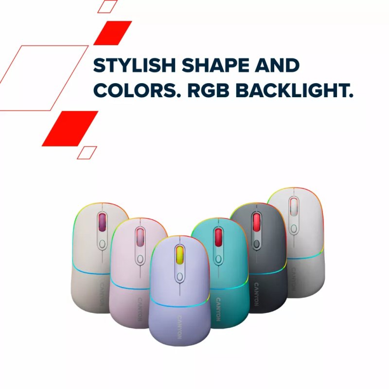 CANYON mouse MW-22 2in1 BT/ Wireless Lavender