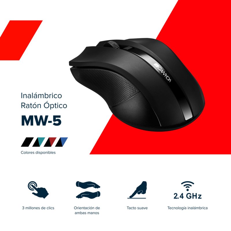 CANYON mouse MW-01 BlueLED Wireless Blue Grey