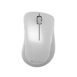 CANYON MW-11, 2.4 GHz Wireless mouse ,with 3 buttons, DPI 1200, Battery:AAA*2pcs ,pearl white grey67*109*38mm 0.063kg