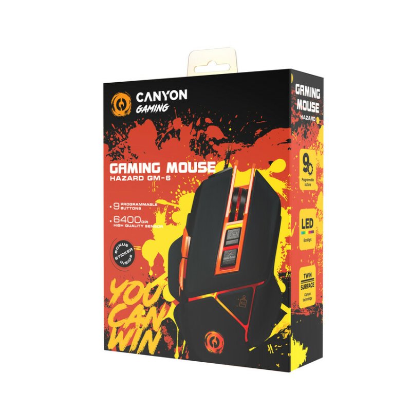 Canyon Hazard mouse Gaming USB Type-A Optical 6400 DPI