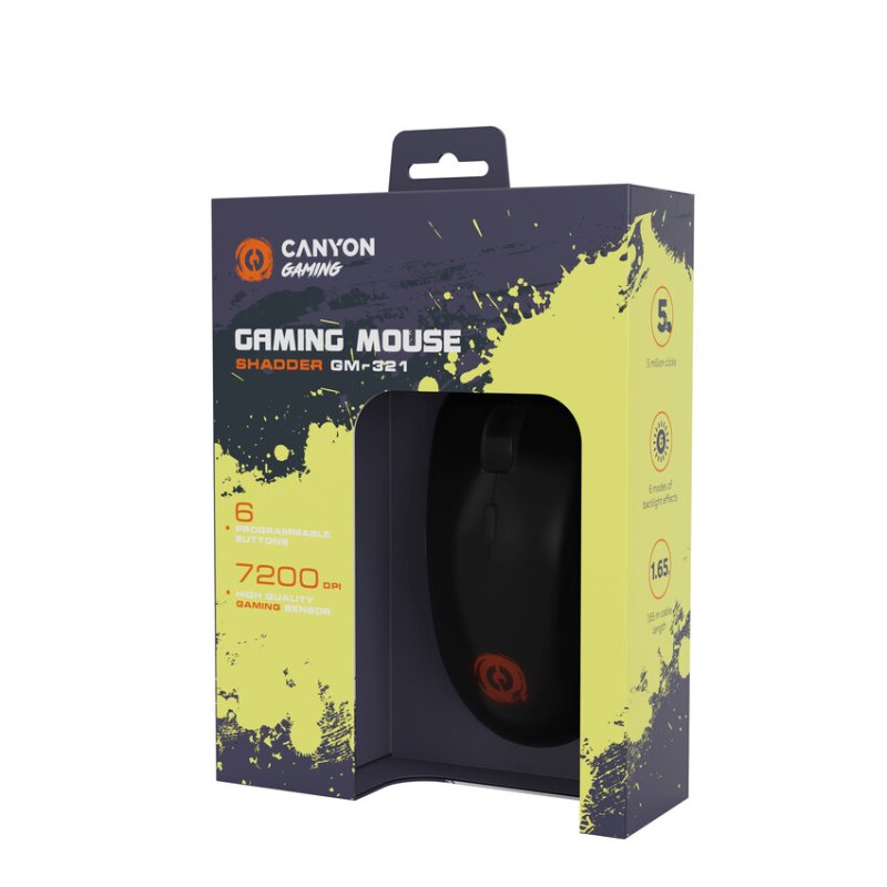 CANYON mouse Shadder GM-321 RGB 6buttons Wired Black