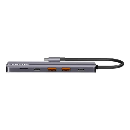 Canyon USB-6-in1 HUB USB-C HDMI2xUSB-ASD1xUSB-C 100W retail