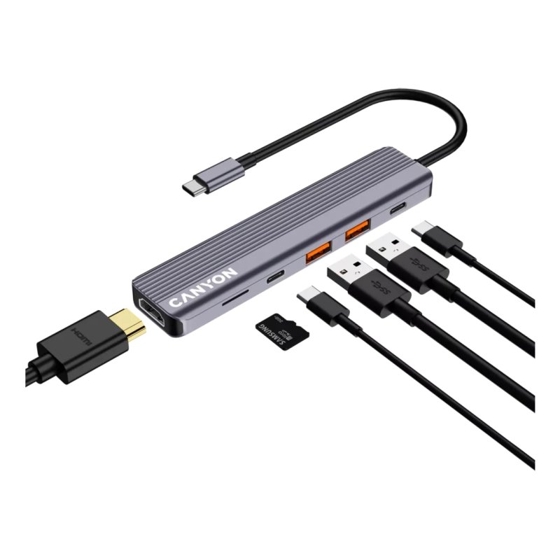 Canyon DS-17 USB Type-C 10000 Mbit/s Gris