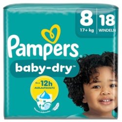 Pampers Baby-Dry Diapers Size 8 17 Kg 18 Pieces