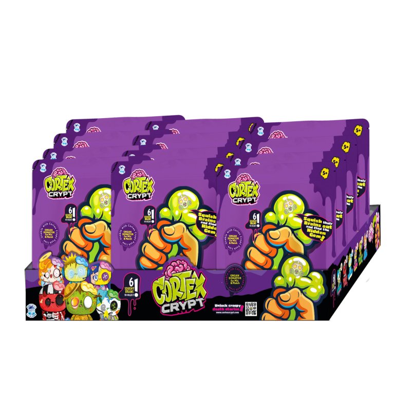 Cortex Crypt - Squishy Brains 10 Cm - 12Pcs Display