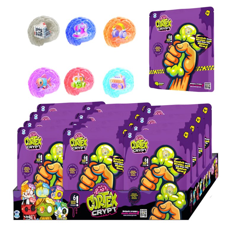 Cortex Crypt - Squishy Brains 10 Cm - 12Pcs Display