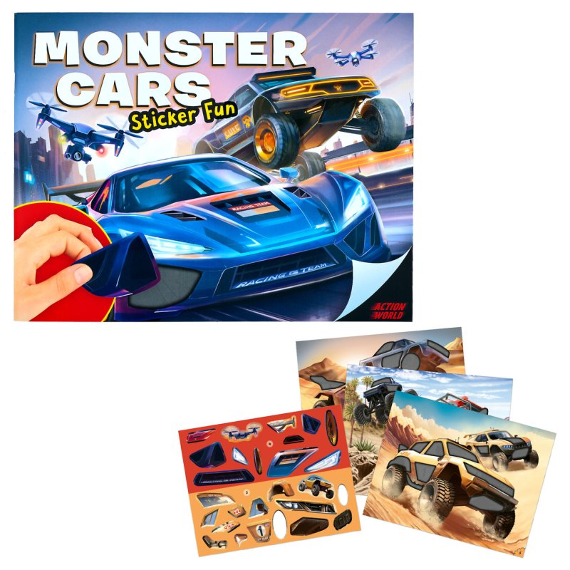 Dino World - Monster Cars Sticker Fun (0414206)