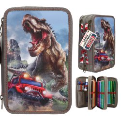 Dino World - Triple Pencil Case NEW WORLD (0013693)