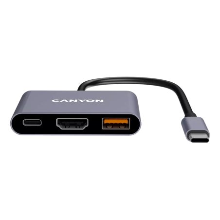 CANYON hub DS-4 3in1 USB-C Grey