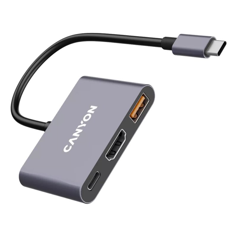 CANYON hub DS-4 3in1 USB-C Grey