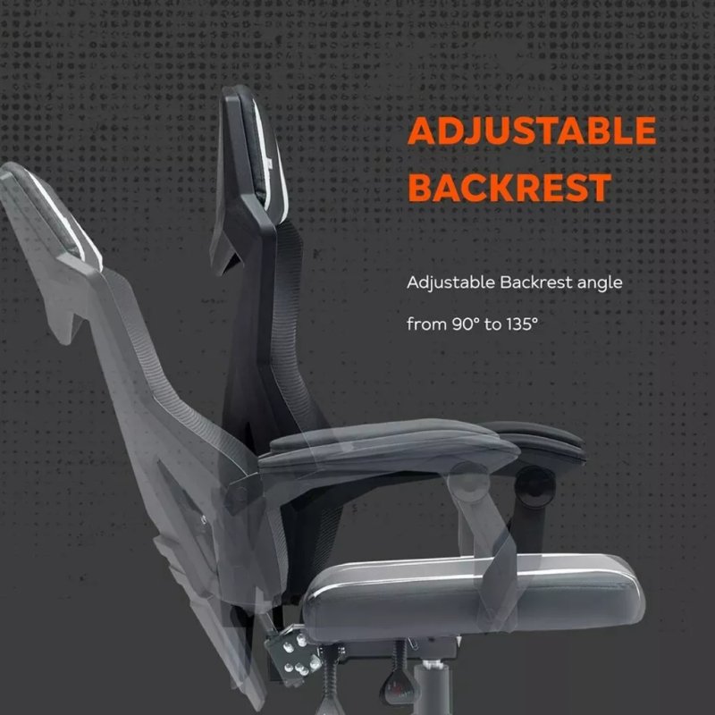 Canyon Flow MCH01 Fauteuil de gaming Siège rigide Noir, Orange