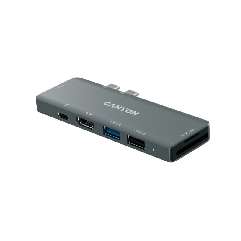 Canyon DS-5 USB 2.0 Type-C Gris