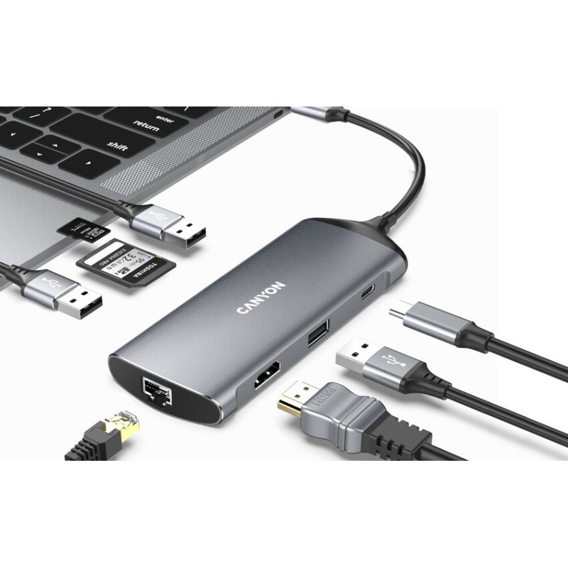 Canyon DS-15 USB 3.2 Gen 1 (3.1 Gen 1) Type-C Gris