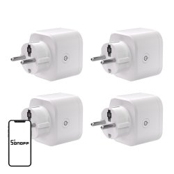 SONOFF S61s Matter External Plug via Wi-Fi, 4-Pack