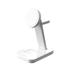 mophie Snap 3-in-1 Wireless Charge Stand Headset, Smartphone, Smartwatch White USB Wireless charging Fast charging
