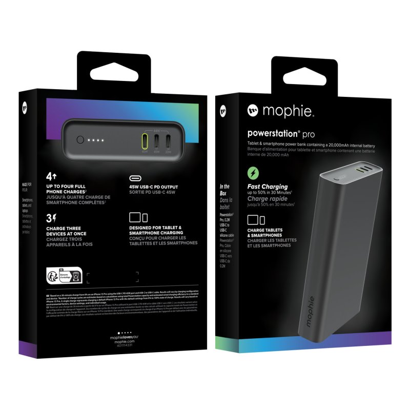 MOPHIE UNIVERSAL BATTERY POWERS TATION 2025 20K BLACK