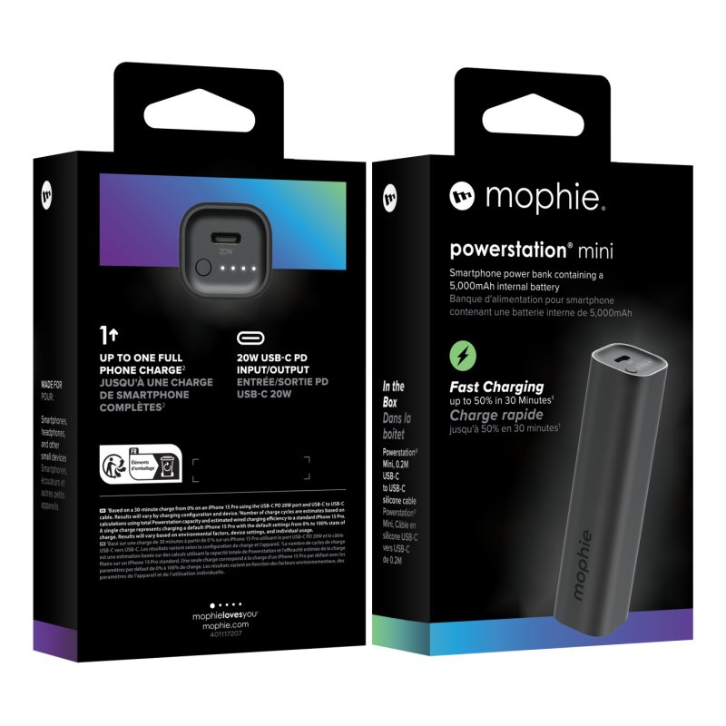 MOPHIE UNIVERSAL BATTERY POWERS TATION 2025 5K BLACK