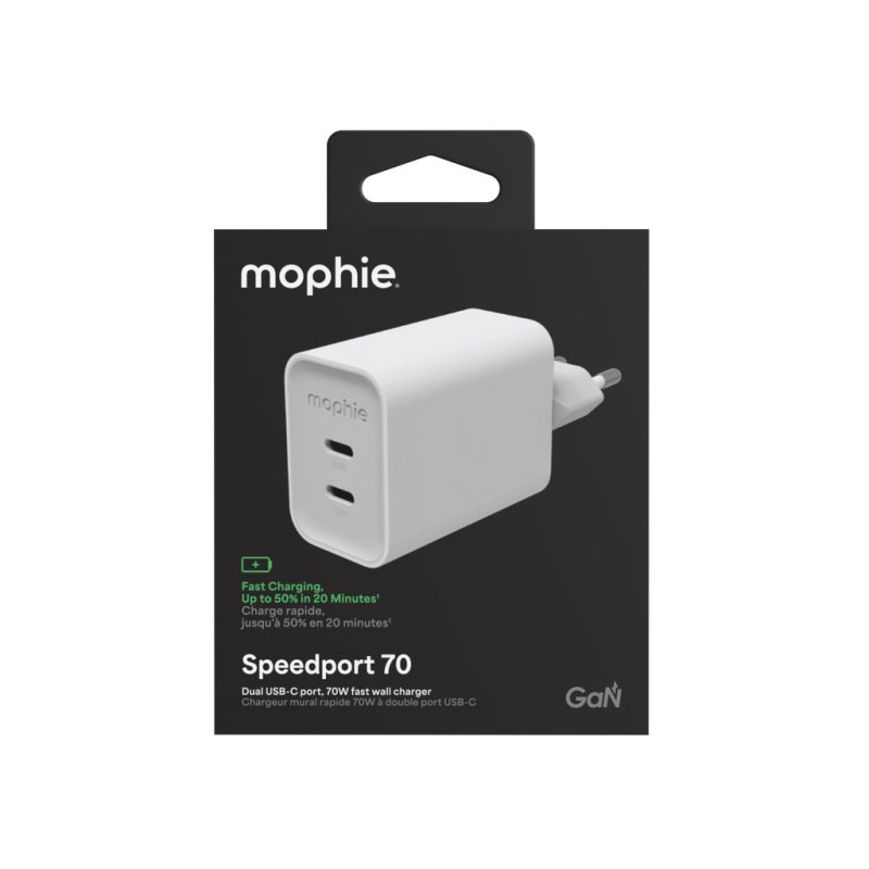 mophie Speedport 70 Universal White AC Fast charging Indoor