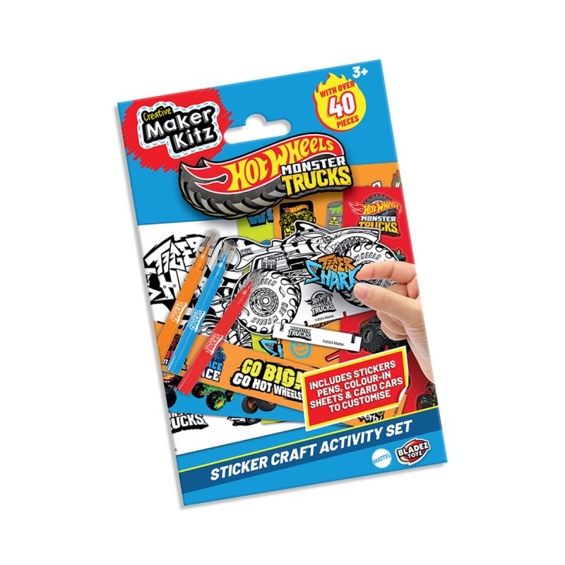 Hot Wheels - Monster Trucks Sticker Craft Activity Set (BLA30000)