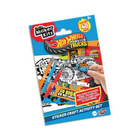 Hot Wheels - Monster Trucks Sticker Craft Activity Set (BLA30000)