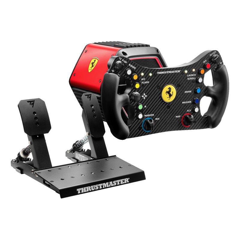 Thrustmaster T818 Ferrari 488 GT3 Simulator Black, Red USB Steering wheel Pedals Analogue / Digital PC