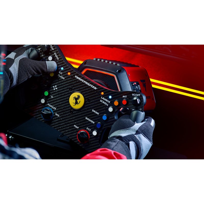 Thrustmaster T818 Ferrari 488 GT3 Simulator Black, Red USB Steering wheel Pedals Analogue / Digital PC