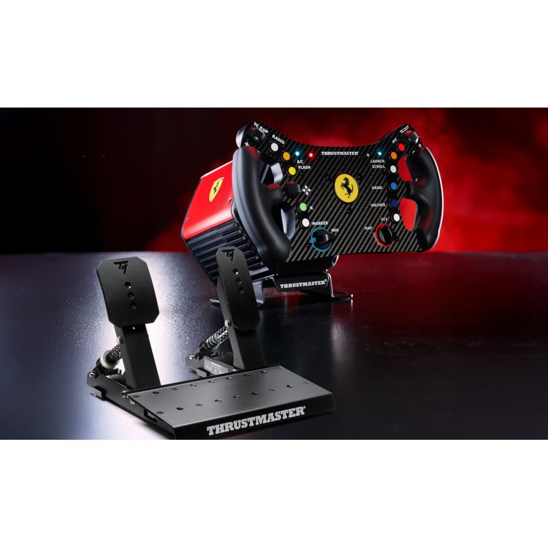 Thrustmaster T818 Ferrari 488 GT3 Simulator Black, Red USB Steering wheel Pedals Analogue / Digital PC
