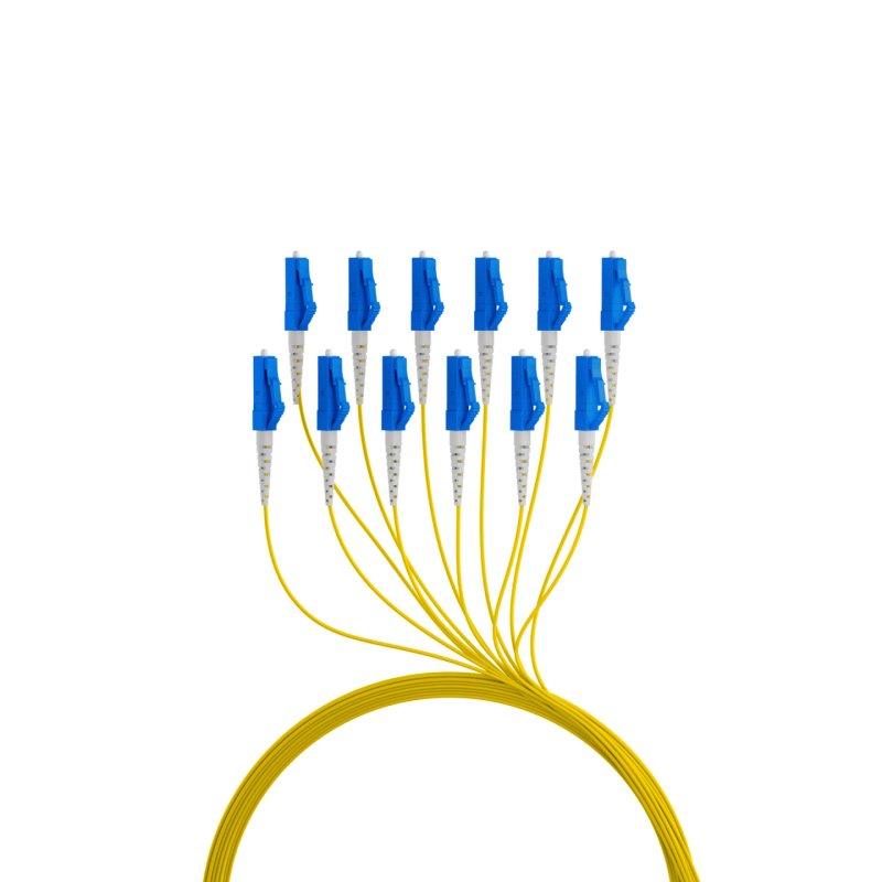 EFB Elektronik O8342S70OS2 câble InfiniBand et à fibres optiques 70 m 12x LC U-DQ(ZN) BH Noir, Bleu, Jaune