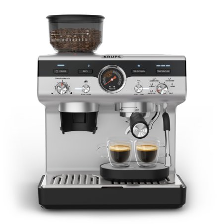 Precision Siebträgermaschine XP801T, Espressomaschine - Black - Edelstahl