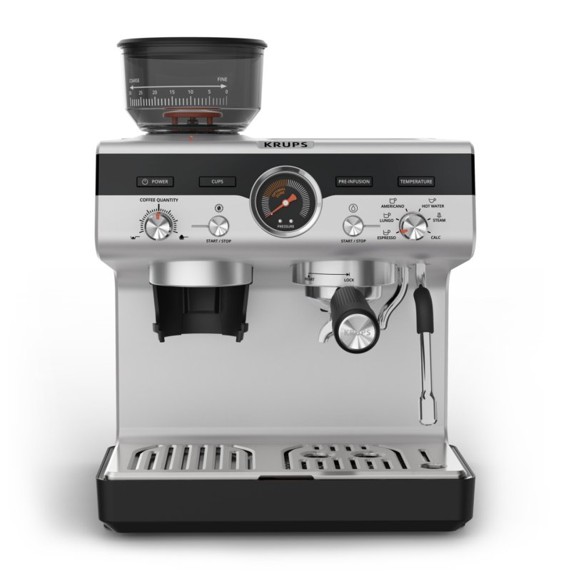 Precision Siebträgermaschine XP801T, Espressomaschine - Black - Edelstahl