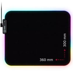 Lorgar Steller 913 Gaming mouse pad RGB backlight size: 360mm x 300mm x 3mm,