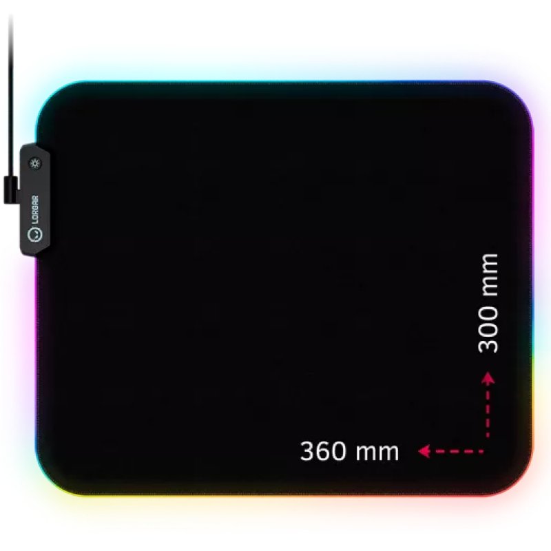 Lorgar Steller 913 Tapis de souris de jeu Noir