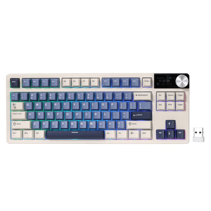 ROYAL KLUDGE RK S85 Horizon Blue Gaming Keyboard Beige switch