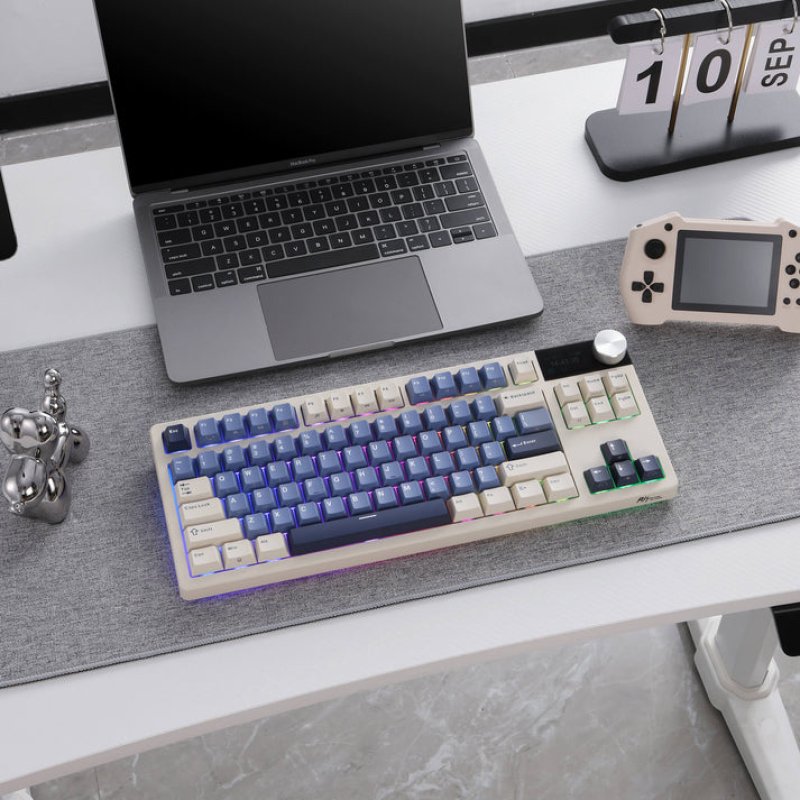 Royal Kludge S85 TKL keyboard Gaming USB Bluetooth QWERTY US International White, Blue
