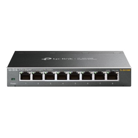 TP-LINK TL-SG108E 8-Port Gigabit Easy Smart Switch 8x 10/100/1000Mbps RJ45 ports MTU/Port/Tag-based VLAN QoS IGMP