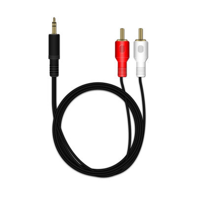Chinch Anschlusskabel 2x Chinch-Stecker 3.5mm 1m