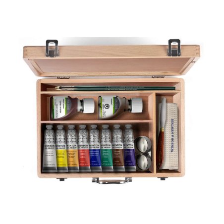 Winsor & Newton - Winton Oil Wooden Set 8x37ml Accessories (839985)
