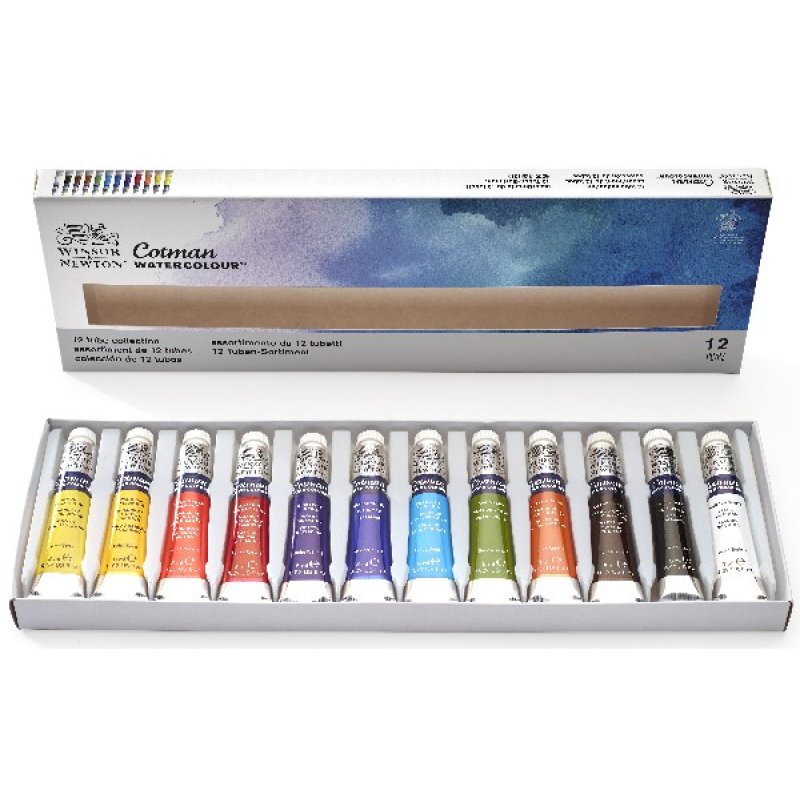Winsor & Newton - Cotman watercolour tubset 12x8ml (830850)