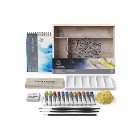 Winsor & Newton - Watercolour Proff. Travel Box, 20pcs Ass. (831014)
