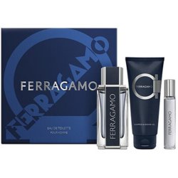 Salvatore Ferragamo Ferragamo For Men Gift Set Eau De Toilette 100 Ml Shower Gel And Shampoo 100 Ml Miniature Eau De