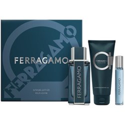 Salvatore Ferragamo Ferragamo Intense Leather Gift Set Eau De Parfum 100 Ml Shower Gel 100 Ml And Miniature Eau De