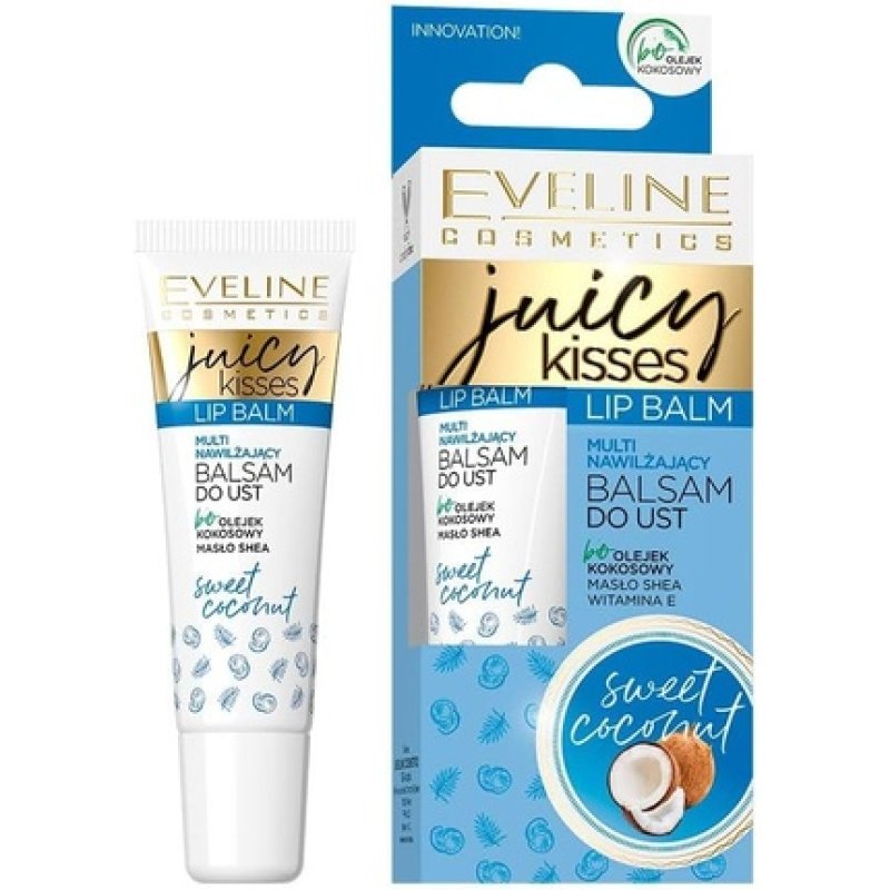 Eveline Cosmetics Juicy Kisses Sweet Coconut Multi-Moisturizing Lip Balm